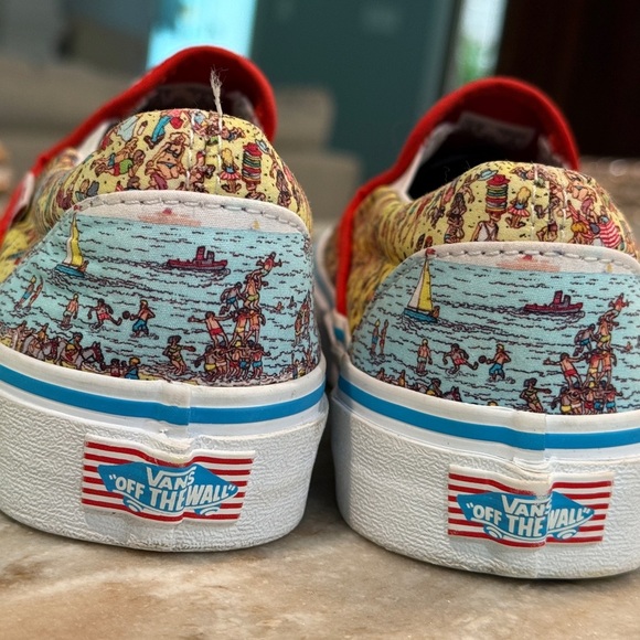 Unisex VANS Where’s Waldo? Slip on Sneakers- Size Women’s 7 - Picture 5 of 11